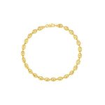 Load image into Gallery viewer, 14k Yellow Gold Puff Carabiner Bracelet Anklet Choker Necklace Pendant Chain
