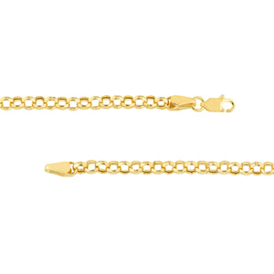 14k Yellow Gold Diamond Mariner Center Pendant Rolo Link Necklace