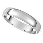 Load image into Gallery viewer, Platinum 4mm Classic Wedding Band Ring Half Round Light
