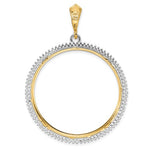 Load image into Gallery viewer, 14K Gold Two Tone Diamond US $20 Dollar Liberty US $20 Dollar St Gaudens Coin Holder Holds 34.2mm Coins Bezel Prong Pendant Charm

