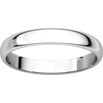 Load image into Gallery viewer, 14k White Gold 3mm Wedding Band Ring Half Round Light
