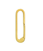Carica l&#39;immagine nel visualizzatore di Gallery, 14k Yellow White Rose Gold Elongated Oblong Paper Clip Push Clasp Lock Connector Pendant Charm Hanger Bail Enhancer
