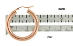 Load image into Gallery viewer, 14K Rose Gold Round Classic Hoop Earrings 30mm x 4mm
