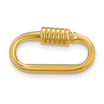 이미지를 갤러리 뷰어에 로드 , 14k Yellow Gold Carabiner Lock Clasp Pendant Charm Necklace Bracelet Chain Bail Hanger Enhancer Connector
