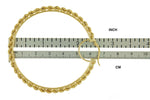 Indlæs billede til gallerivisning 10K Yellow Gold Round Diamond Cut Rope Hoop Earrings 60mm x 2.95mm
