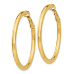 Indlæs billede til gallerivisning 10K Yellow Gold Round Classic Hoop Omega Back Hoop Earrings 41mm x 3mm
