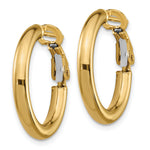 Load image into Gallery viewer, 10K Yellow Gold Round Classic Hoop Omega Back Hoop Earrings 22mm x 3mm
