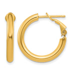 Load image into Gallery viewer, 10K Yellow Gold Round Classic Hoop Omega Back Hoop Earrings 22mm x 3mm

