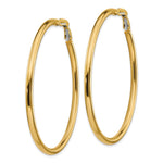 Carica l'immagine nel visualizzatore di Gallery, 10K Yellow Gold Round Classic Hoop Omega Back Hoop Earrings 57mm x 3mm
