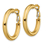 Lade das Bild in den Galerie-Viewer, 10K Yellow Gold Round Classic Hoop Omega Back Hoop Earrings 28.5mm x 4mm
