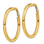 Carica l'immagine nel visualizzatore di Gallery, 10K Yellow Gold Round Classic Hoop Omega Back Hoop Earrings 44.5mm x 4mm
