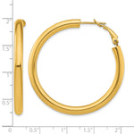 Carica l'immagine nel visualizzatore di Gallery, 10K Yellow Gold Round Classic Hoop Omega Back Hoop Earrings 44.5mm x 4mm
