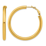 Carica l'immagine nel visualizzatore di Gallery, 10K Yellow Gold Round Classic Hoop Omega Back Hoop Earrings 44.5mm x 4mm
