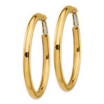 Carica l'immagine nel visualizzatore di Gallery, 10K Yellow Gold Round Classic Hoop Omega Back Hoop Earrings 50mm x 4mm

