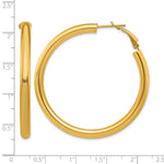 Carica l'immagine nel visualizzatore di Gallery, 10K Yellow Gold Round Classic Hoop Omega Back Hoop Earrings 50mm x 4mm
