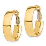 Charger l'image dans la galerie, 10K Yellow Gold Round Square-Tube Hoop Omega Back Hoop Earrings 24.5mm x 7mm
