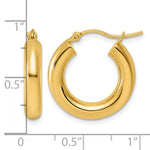 Load image into Gallery viewer, 10K Yellow Gold Round Classic Hoop Earrings 20mm x 4mm
