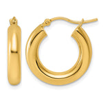 Load image into Gallery viewer, 10K Yellow Gold Round Classic Hoop Earrings 20mm x 4mm
