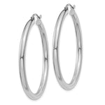 Load image into Gallery viewer, 10K White Gold Round Classic Hoop Earrings 40mm x 3mm

