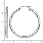 Load image into Gallery viewer, 10K White Gold Round Classic Hoop Earrings 40mm x 3mm
