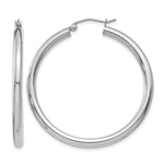 Load image into Gallery viewer, 10K White Gold Round Classic Hoop Earrings 40mm x 3mm
