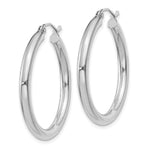 Load image into Gallery viewer, 10K White Gold Round Classic Hoop Earrings 30mm x 3mm
