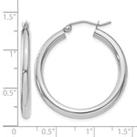Load image into Gallery viewer, 10K White Gold Round Classic Hoop Earrings 30mm x 3mm
