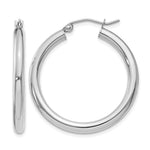 Load image into Gallery viewer, 10K White Gold Round Classic Hoop Earrings 30mm x 3mm
