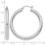 Load image into Gallery viewer, 10K White Gold Round Classic Hoop Earrings 40mm x 4mm

