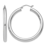 Load image into Gallery viewer, 10K White Gold Round Classic Hoop Earrings 40mm x 4mm
