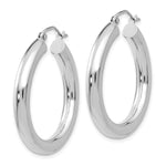 將圖片載入圖庫檢視器 10K White Gold Round Classic Hoop Earrings 30mm x 4mm
