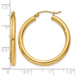 Carica l'immagine nel visualizzatore di Gallery, 10K Yellow Gold Round Classic Hoop Earrings 30mm x 3mm
