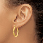 Load image into Gallery viewer, 10K Yellow Gold Round Classic Hoop Earrings 25mm x 3mm
