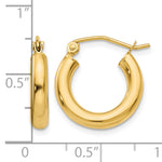 Charger l'image dans la galerie, 10K Yellow Gold Round Classic Hoop Earrings 17mm x 3mm
