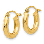 Indlæs billede til gallerivisning 10K Yellow Gold Round Classic Hoop Earrings 15mm x 3mm
