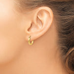 Indlæs billede til gallerivisning 10K Yellow Gold Round Classic Hoop Earrings 15mm x 3mm

