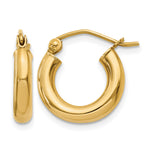 Indlæs billede til gallerivisning 10K Yellow Gold Round Classic Hoop Earrings 15mm x 3mm
