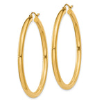 Load image into Gallery viewer, 10K Yellow Gold Round Classic Hoop Earrings 45mm x 3mm
