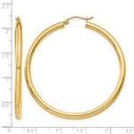 Carica l'immagine nel visualizzatore di Gallery, 10K Yellow Gold Round Classic Hoop Earrings 50mm x 3mm

