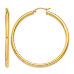 Carica l'immagine nel visualizzatore di Gallery, 10K Yellow Gold Round Classic Hoop Earrings 50mm x 3mm
