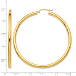 Indlæs billede til gallerivisning 10K Yellow Gold Round Classic Hoop Earrings 55mm x 3mm
