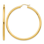 Indlæs billede til gallerivisning 10K Yellow Gold Round Classic Hoop Earrings 55mm x 3mm
