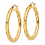 이미지를 갤러리 뷰어에 로드 , 10K Yellow Gold Round Classic Hoop Earrings 40mm x 4mm
