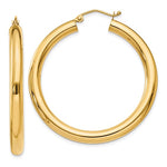 이미지를 갤러리 뷰어에 로드 , 10K Yellow Gold Round Classic Hoop Earrings 40mm x 4mm
