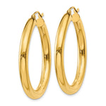Load image into Gallery viewer, 10K Yellow Gold Round Classic Hoop Earrings 35mm x 4mm
