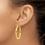 Load image into Gallery viewer, 10K Yellow Gold Round Classic Hoop Earrings 35mm x 4mm
