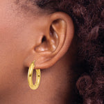Load image into Gallery viewer, 10K Yellow Gold Round Classic Hoop Earrings 25mm x 4mm
