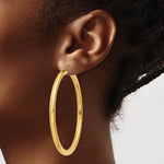 Load image into Gallery viewer, 10K Yellow Gold Round Classic Hoop Earrings 60mm x 4mm
