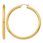 Load image into Gallery viewer, 10K Yellow Gold Round Classic Hoop Earrings 60mm x 4mm
