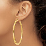 Carica l'immagine nel visualizzatore di Gallery, 10K Yellow Gold Round Classic Hoop Earrings 65mm x 4mm
